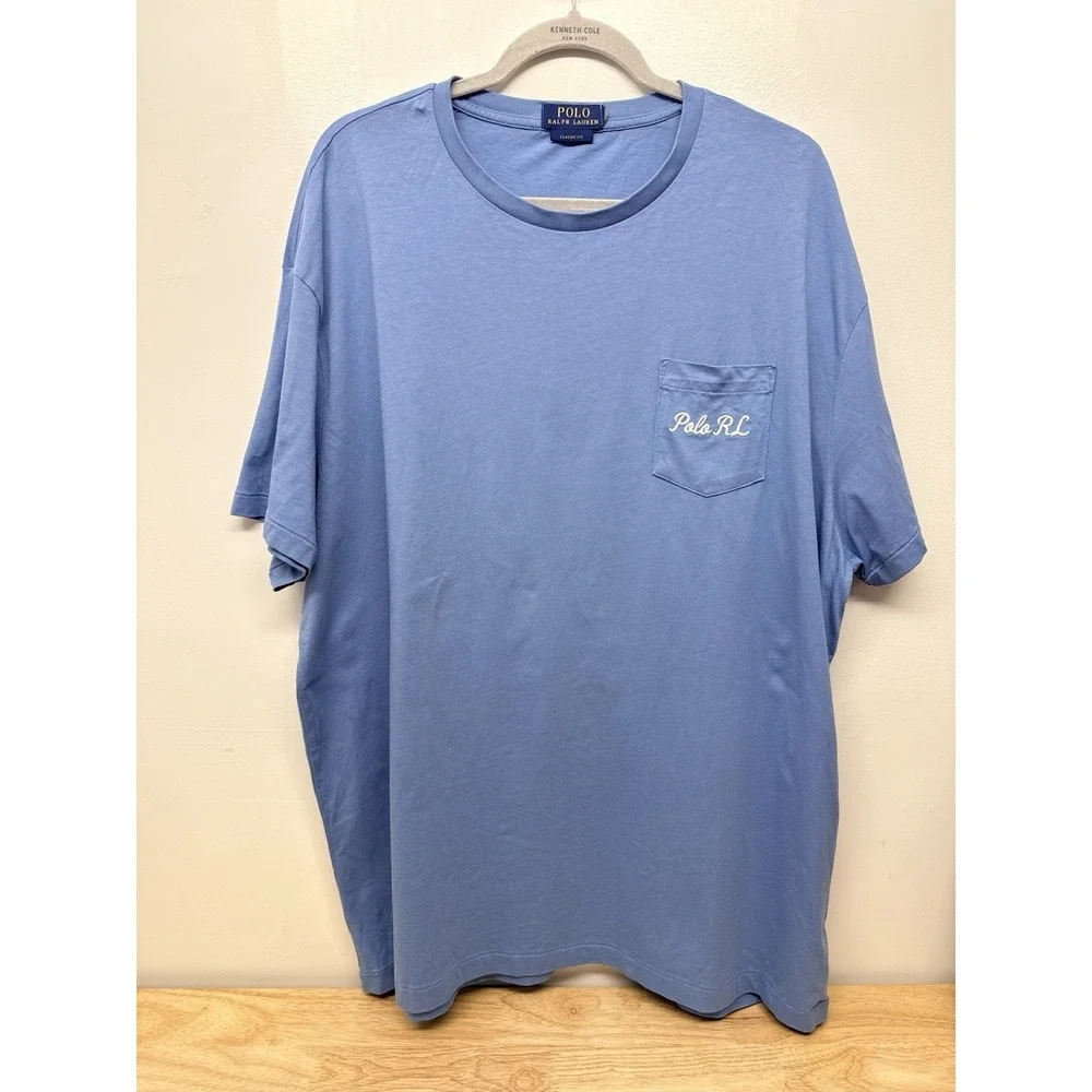 Polo Ralph Lauren Polo Bear Pocket T Shirt Men XXL Blue Classic Fit Graphic #6